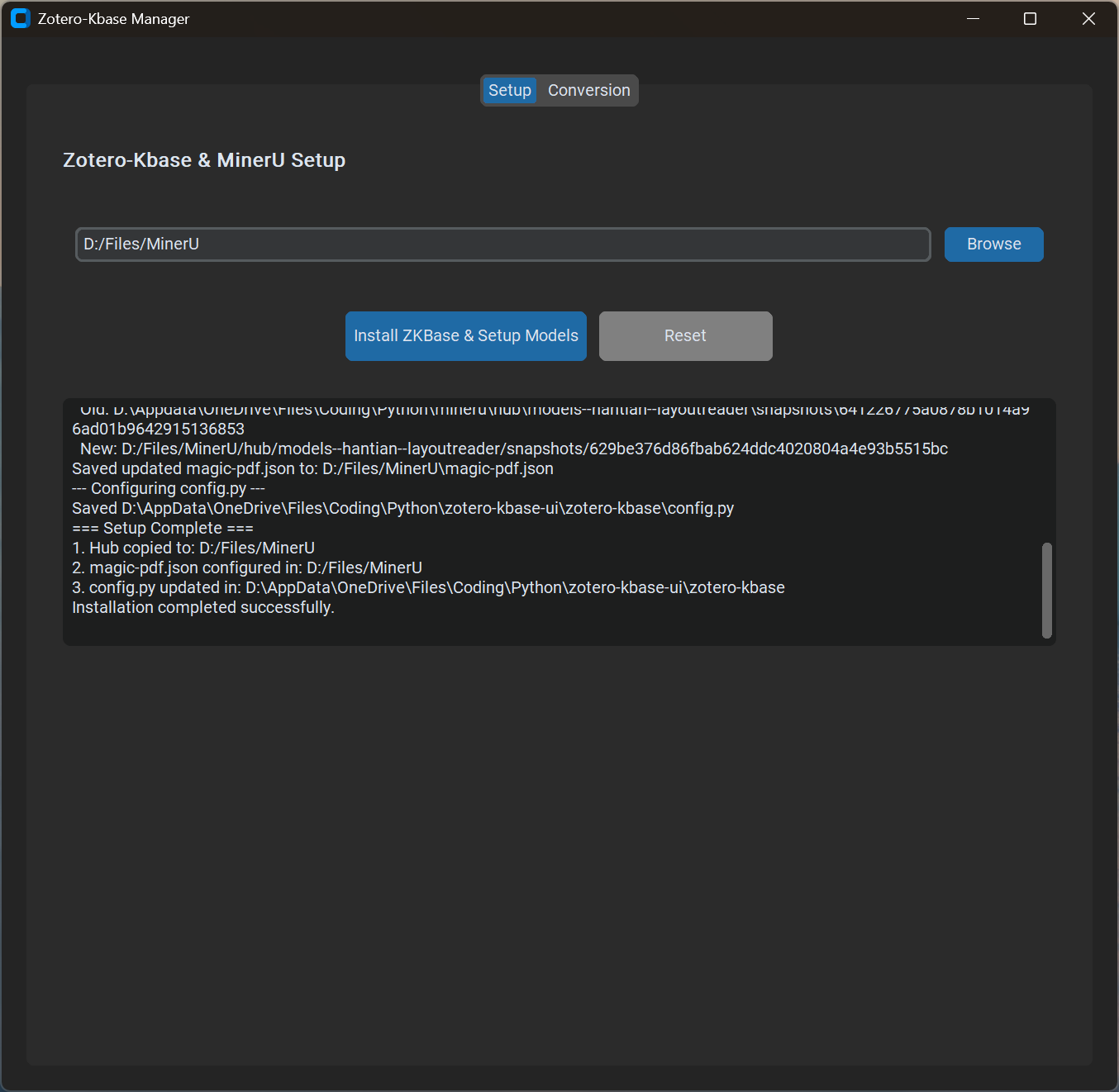 zotero-kbase-mineru-setup-interface